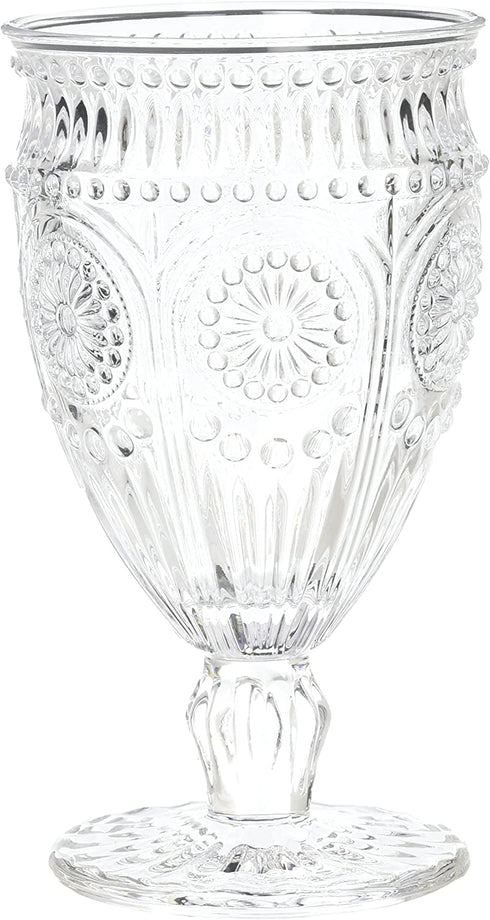 Vintage Inspired Pressed Glass Goblet